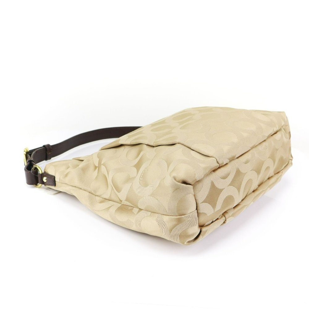 NWT Coach Signature Hobo Shoulder Bag Khaki - Picture 8 of 10